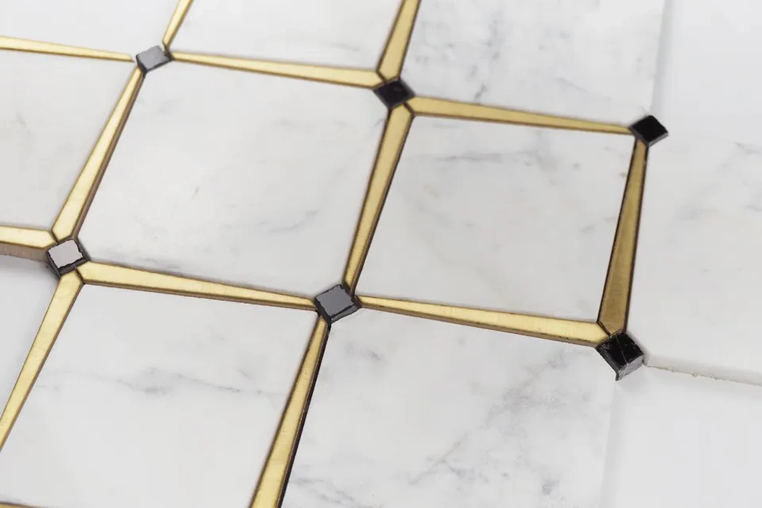 Wholesale Arabescato White Marble Irregular Woven Basket Natural Marble Kitchen Bathroom Floor Mosaic