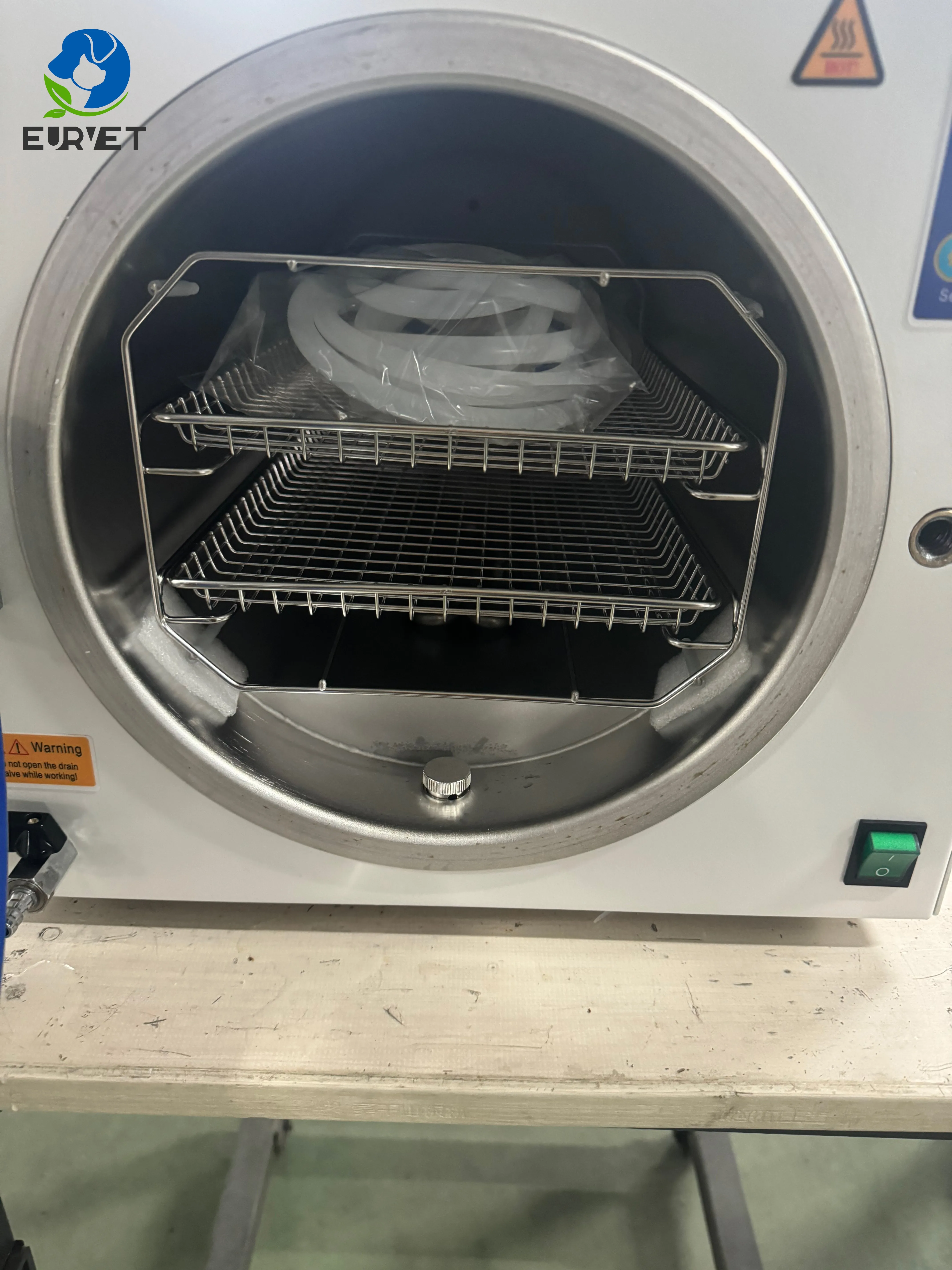 EUR VET Professional Small Capacity Clinic Desktop Dental Autoclave Table Top Steam Sterilizer Class N Autoclave
