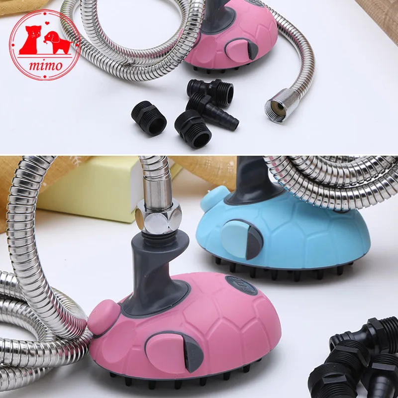 Pet Shower Sprayer Pet Bathing Tool for Dog Combines Handheld Bathe Shampoo Massage with 4 Hose Adapters Indoor Outdoor Use