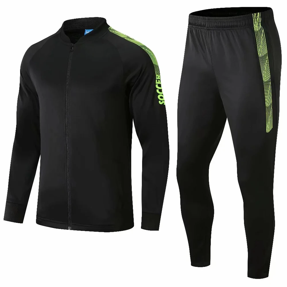 Custom Long Sleeve Soccer Wear Warm Jackets Pants Football Team Jerseys