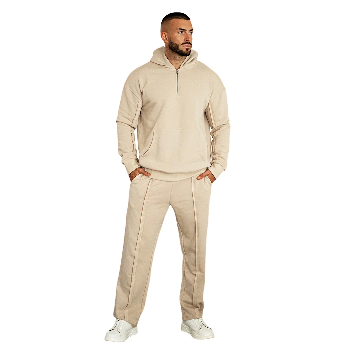 Gingtto Sweatpants And Hoodie Set Wholesale Men Sportswear Custom Logo Hooded Set