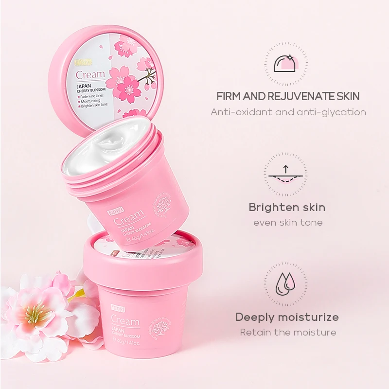 Fenyi Japan Cherry Blossom Hyaluronic Acid Moisturizer Facial Repair Cream Skin Tightening Lines Anti Wrinkle Face Cream