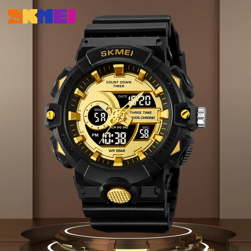 skmei 2225  waterproof men colorful outdoor digital analog sport watch outdoor