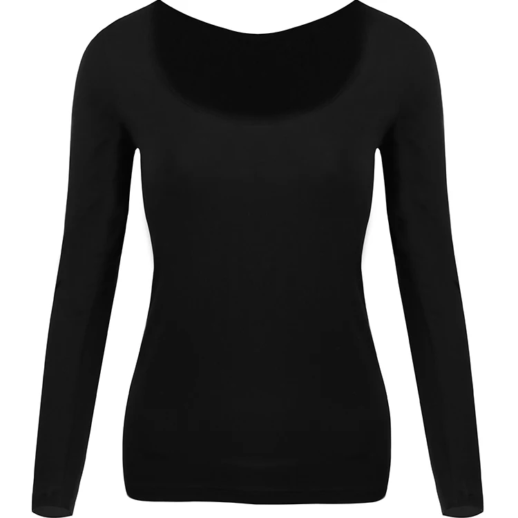 
Wholesale High Elasticity Women Black Sexy Thermal Underwear Set 