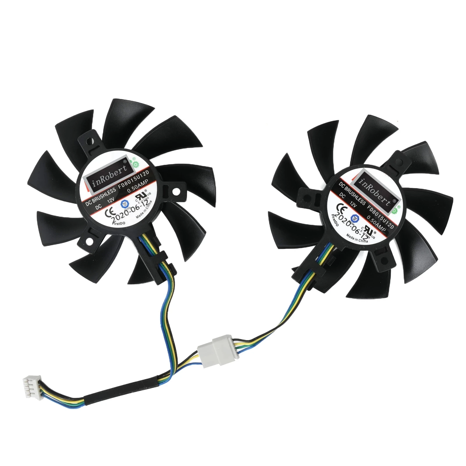 75 мм FD8015U12D 12V 0.5A PG D RX580 RX570 графического процессора вентилятор для ASrock RX 570 580 Phantom игровая Видеокарта