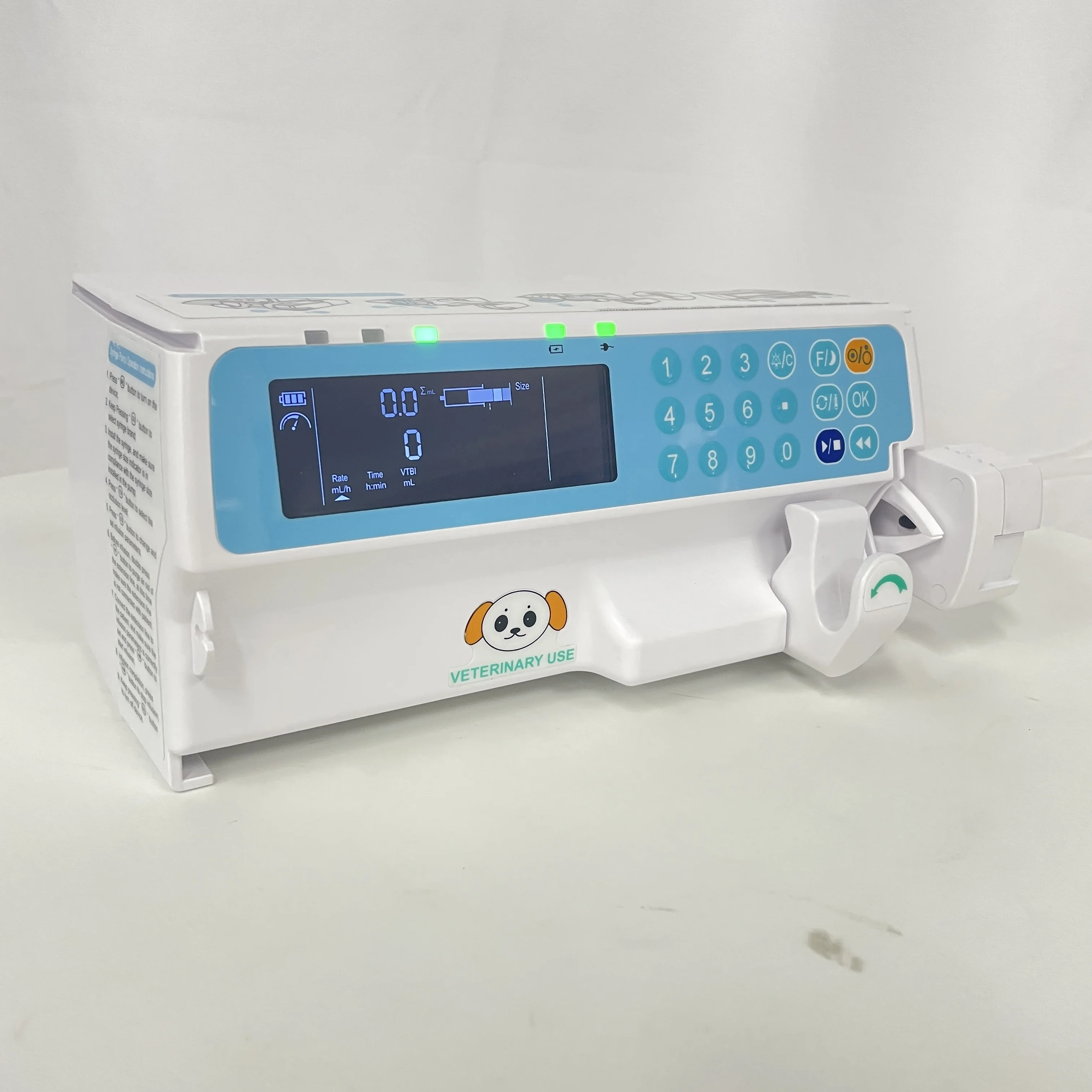 Animal Hospital Single Electric Channel Portable Digital Automatic Veterinary Syringe Pump with Stand
