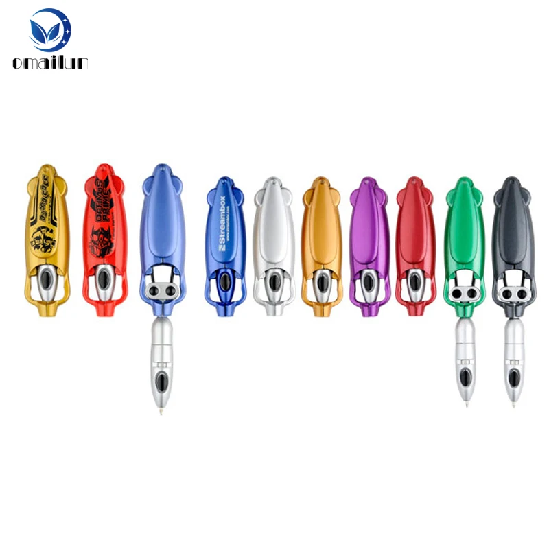 Custom plastic novelty ballpoint pen, robotic robot acrobat transformer pens