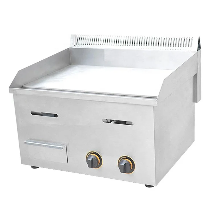 Restaurant Kitchen Stainless Steel Barbecue Grill Flat Plate Gas Griddle Commercial