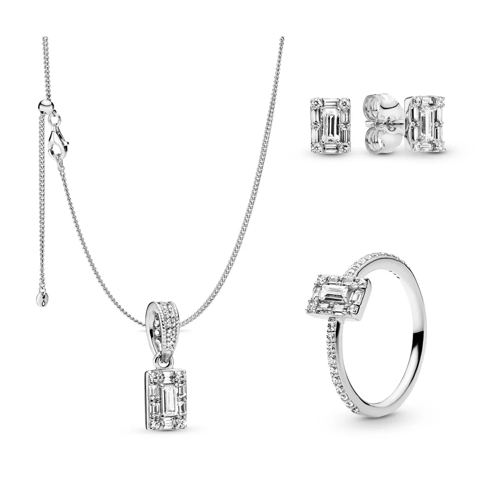 Wong Rain 925 Sterling Silver ring Asscher Cut Created Moissanite Ruby Gemstone Wedding Simple Studs Earrings Fine Jewelry sets
