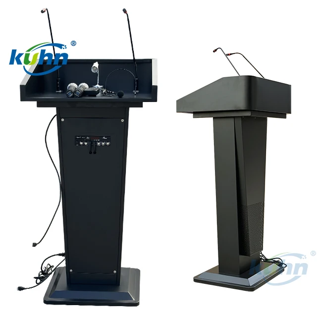 Modern hotel design rostrum black simple square conference room school speech digital church rostrum
