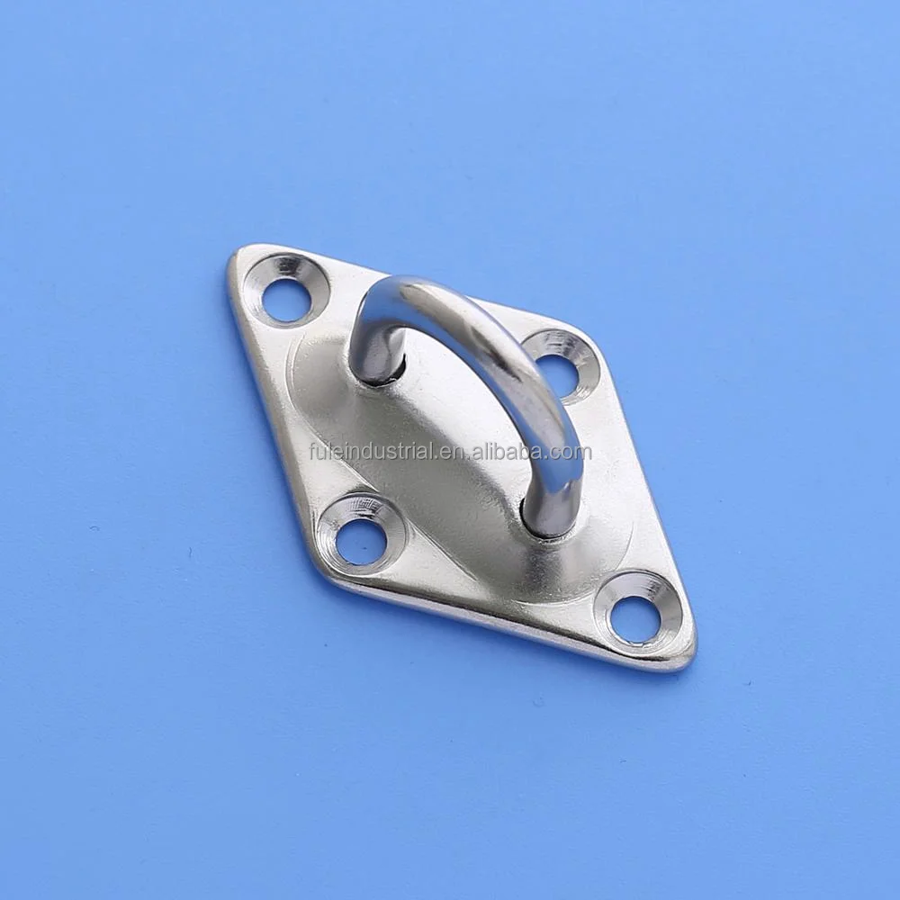 Stainless Steel Diamond Eye Plate with Ring Rigging Swivel Eye Plate from Manufacturer Essential Hardware for Boats