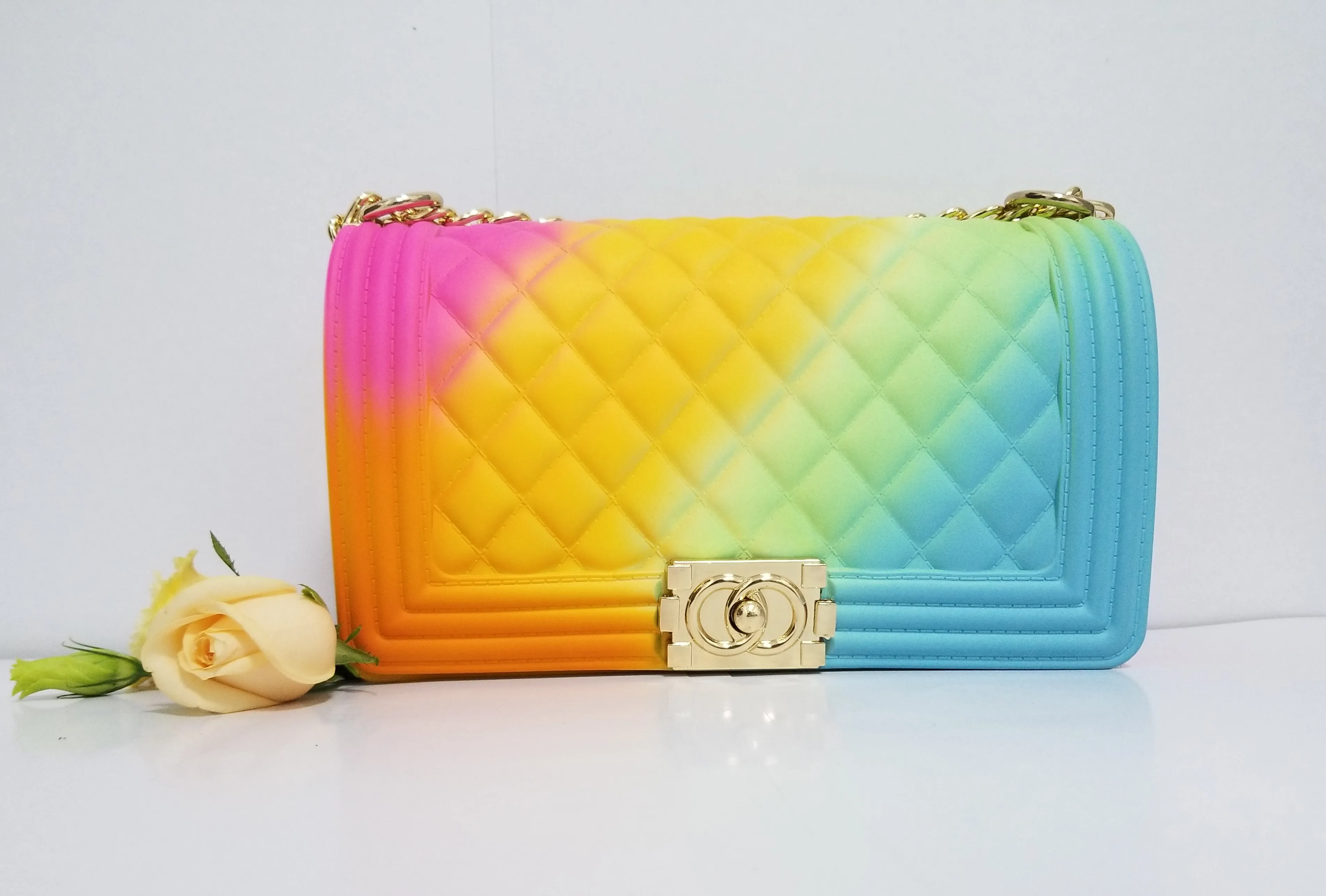 custom raccoon fox faux fur kids slide sandals Custom Women Fashion Fur Slides with purse set Jelly Bag flip flops