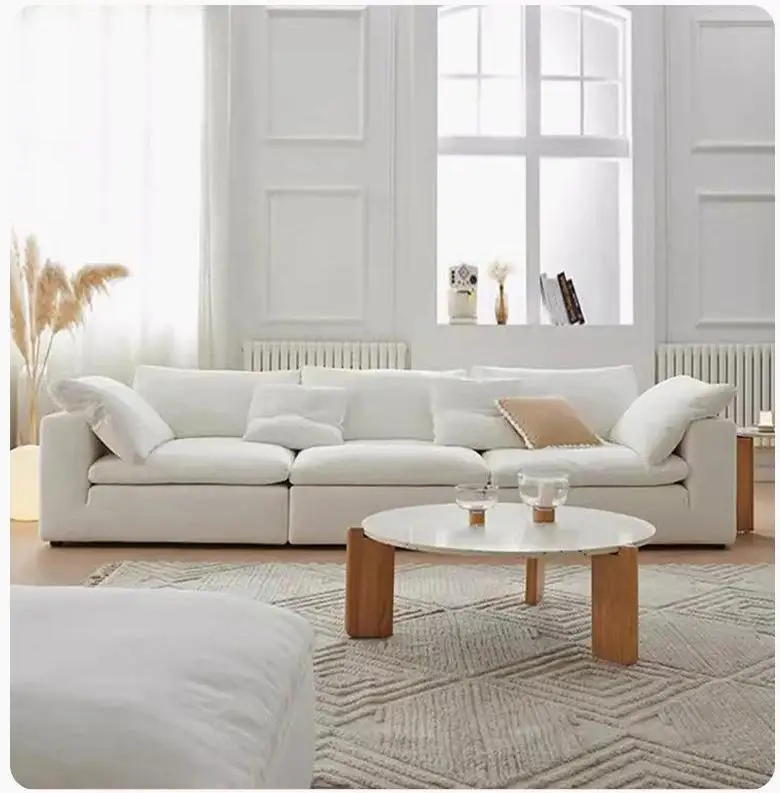 Modern Italian Minimalist Nordic Style Living Room sofa Set velvet Fabric Factory Direct Sales Compressed Modular Sofas