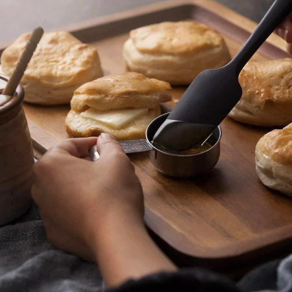 Seamless Series Long Handle Silicone Jar Spatula BPA Free Silicone Scraper for  Blenders