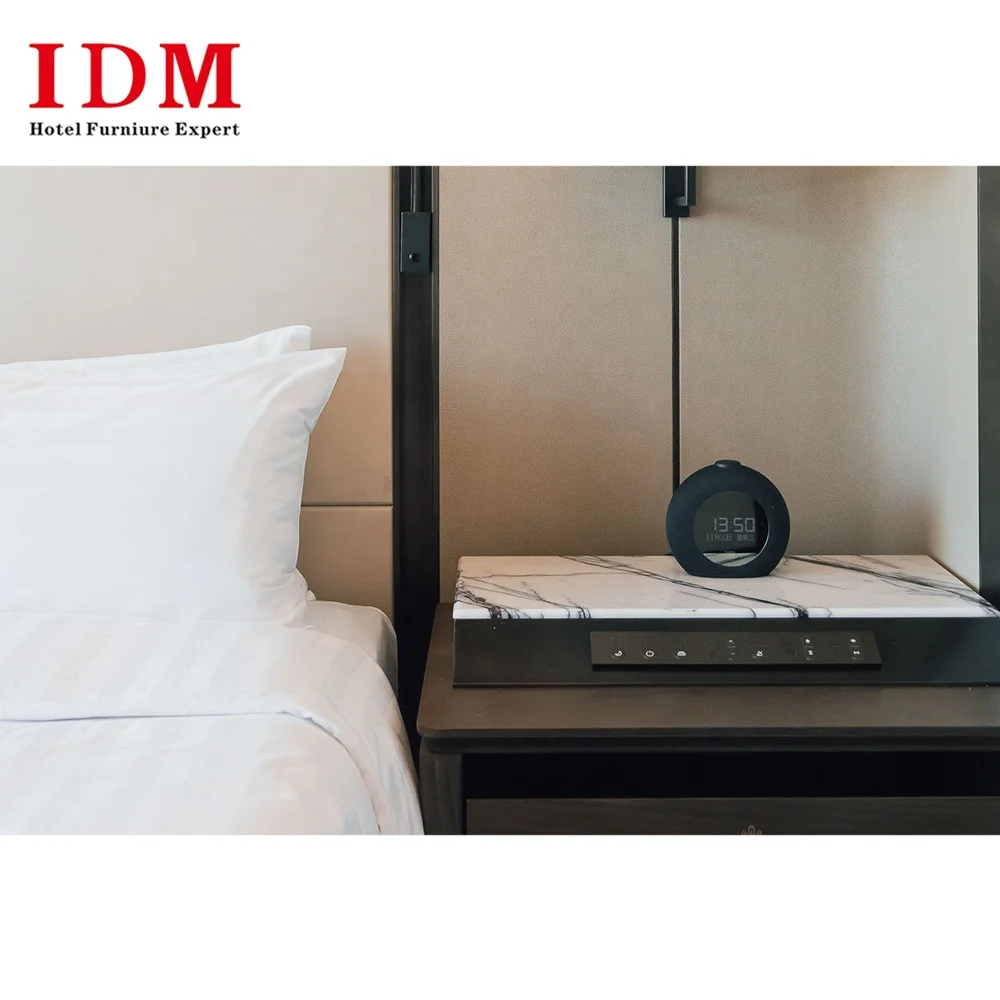 China Foshan Modern Hotel Interior Design Furniture IDM-B017 Hotel Furniture Bedroom Sets