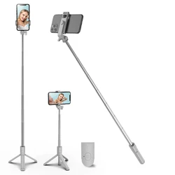 Extendable Selfie Stick Tripod with Wireless Remote and Tripod Stand Selfie Stick