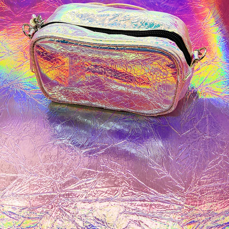 
Hot Stamp Reactive Films Synthetic Leather Shiny Hot Stamping Foil Faux Pvc Pu Leather Use For Bags 