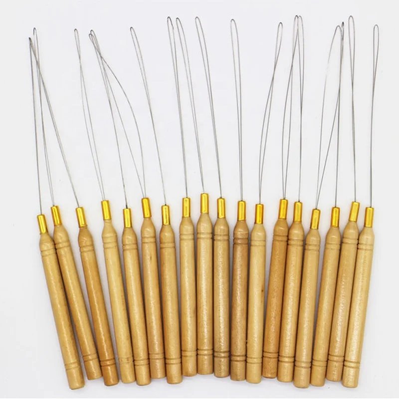 micro rings loop tool loop threader pulling needle used with hair plier and beads for human hair extension tools