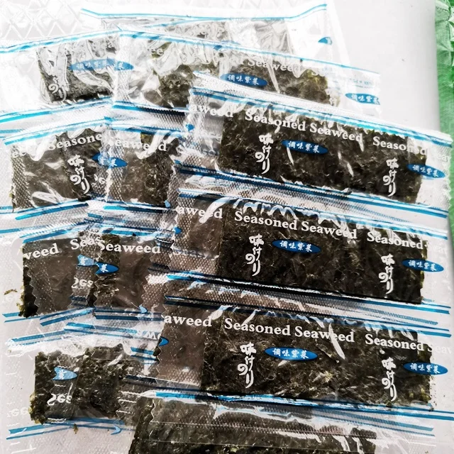 
Nutritional Snack Food Crispy Fresh Seaweed Nori Chips 