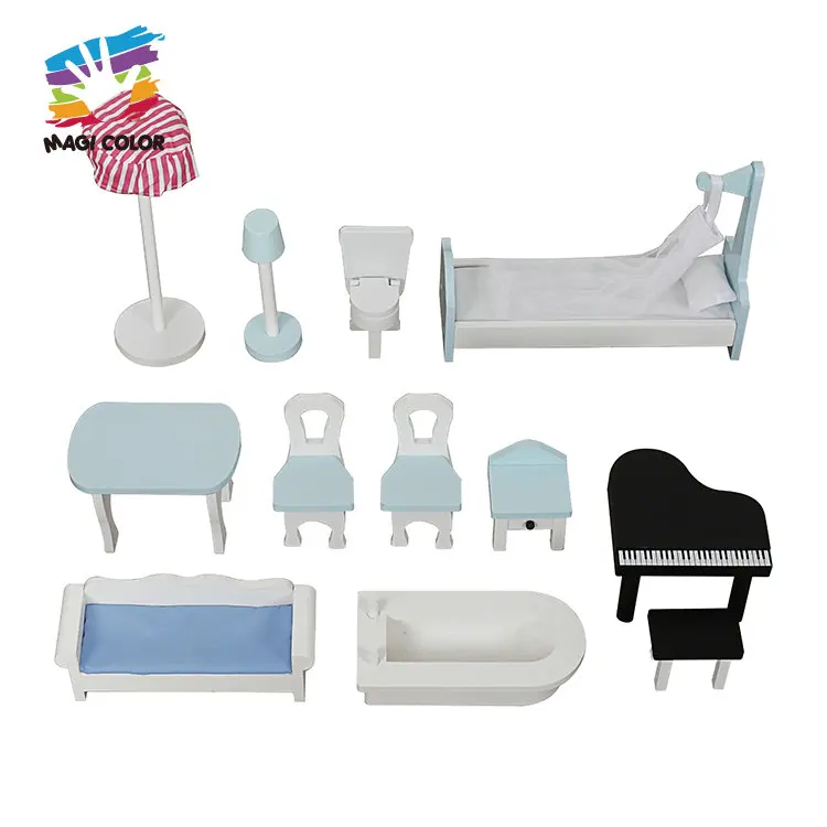 FSC Certified Children Pretend Play Wooden Big DollHouse Toys with Elevator W06A400C