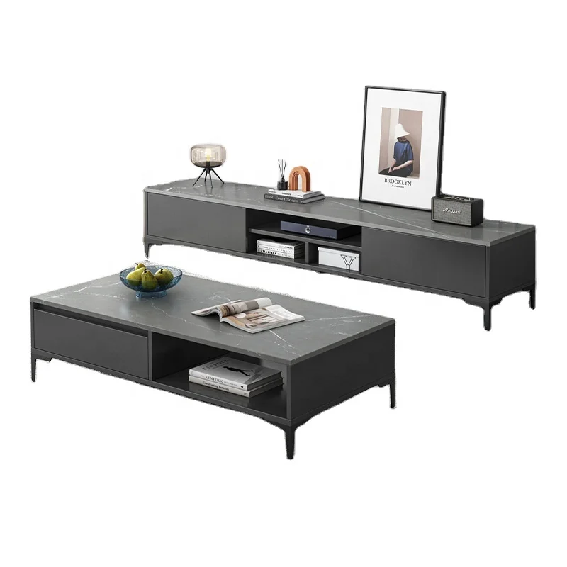 YOUTAI modern simple light luxury living room furniture coffee table tv stand combination