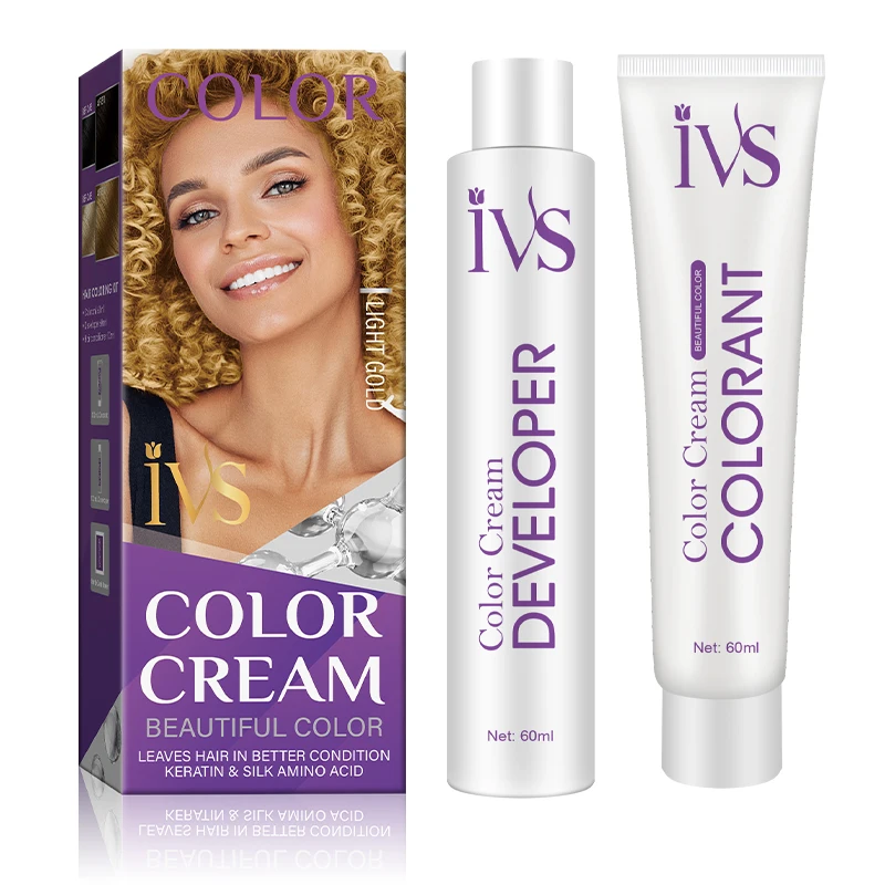 IVS Manufacturer Supply Pink Hair Color Cream Permanent Ammonia Free Italian Hair Color Hair Dye Cream