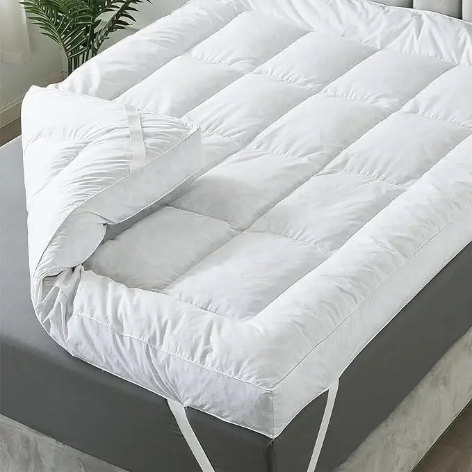 Premium Quality Goose Down Feather Bed Mattress Topper Down Mattress Topper Pad