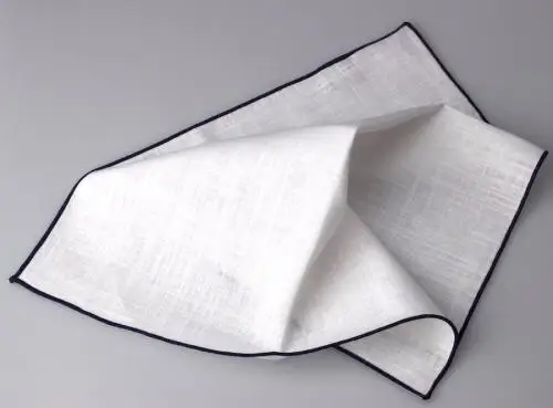 100% pure french linen table napkin tablecloths with colored piped edge