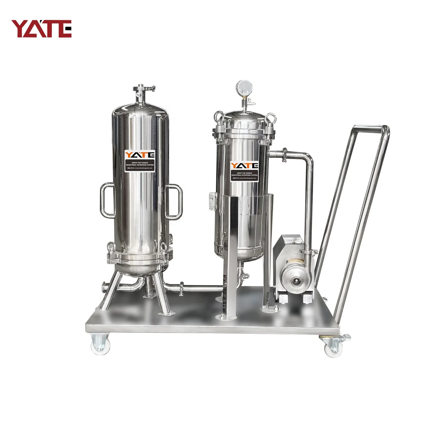 Industrial Stainless Steel Honey Filtering Machine Movable Bag Filter