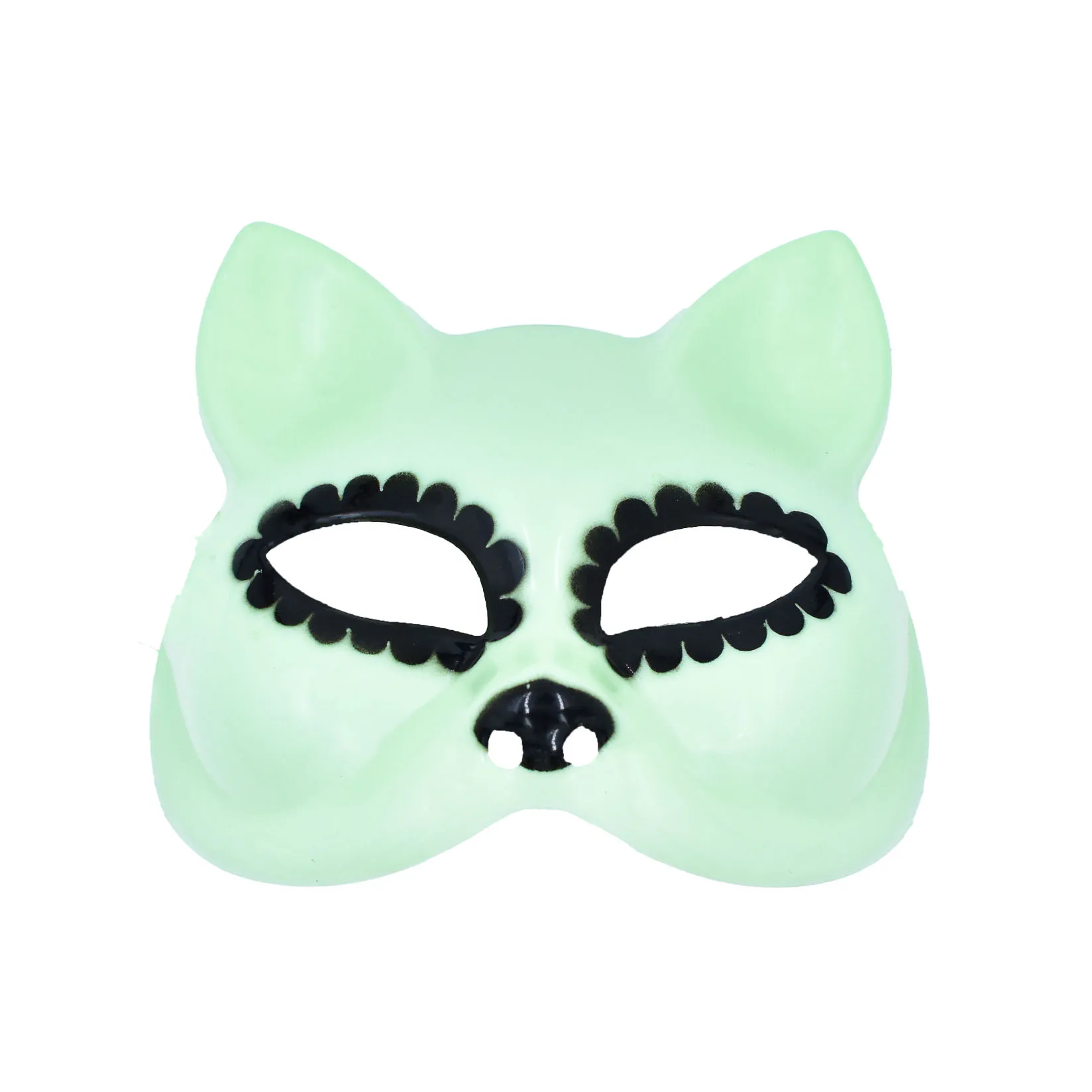 Unique Luminous Cat Mask Half Face Animal Head Mask Masquerade Costume Dance Party For Kids Adults