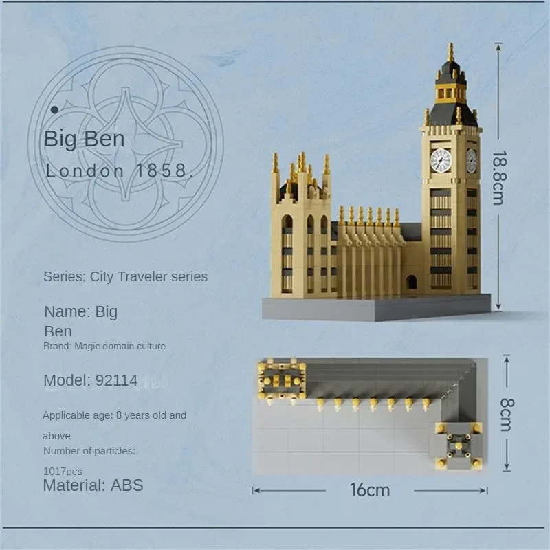 Moyu Mini Blocks World Architecture Assembling Building Bricks Toys for Kids Present Educational Gifts Big Ben Colosseum