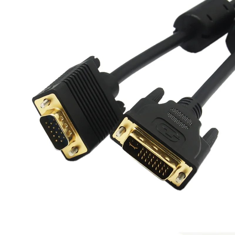 Cheap 24+5  Dvi To 15 Pin Vga Adaptor Cable For Tv Computer Dvd Projector