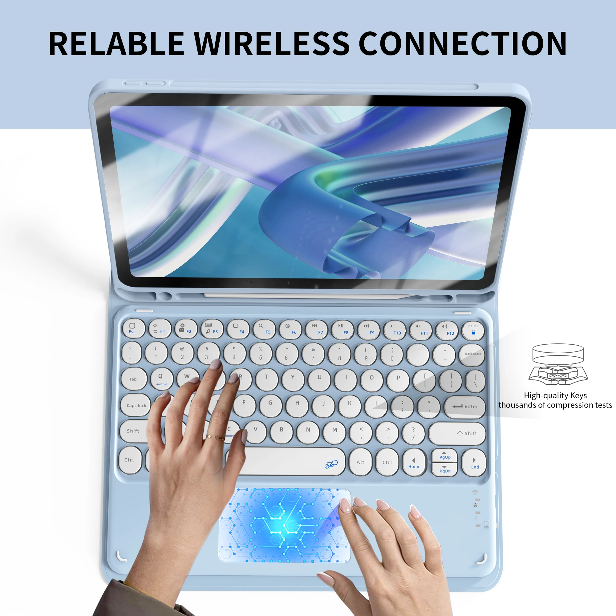 2023 Factory Smart Tablet case For iPad 10th 10.9 inch with Keyboard Soft Silicone For iPad 10 case