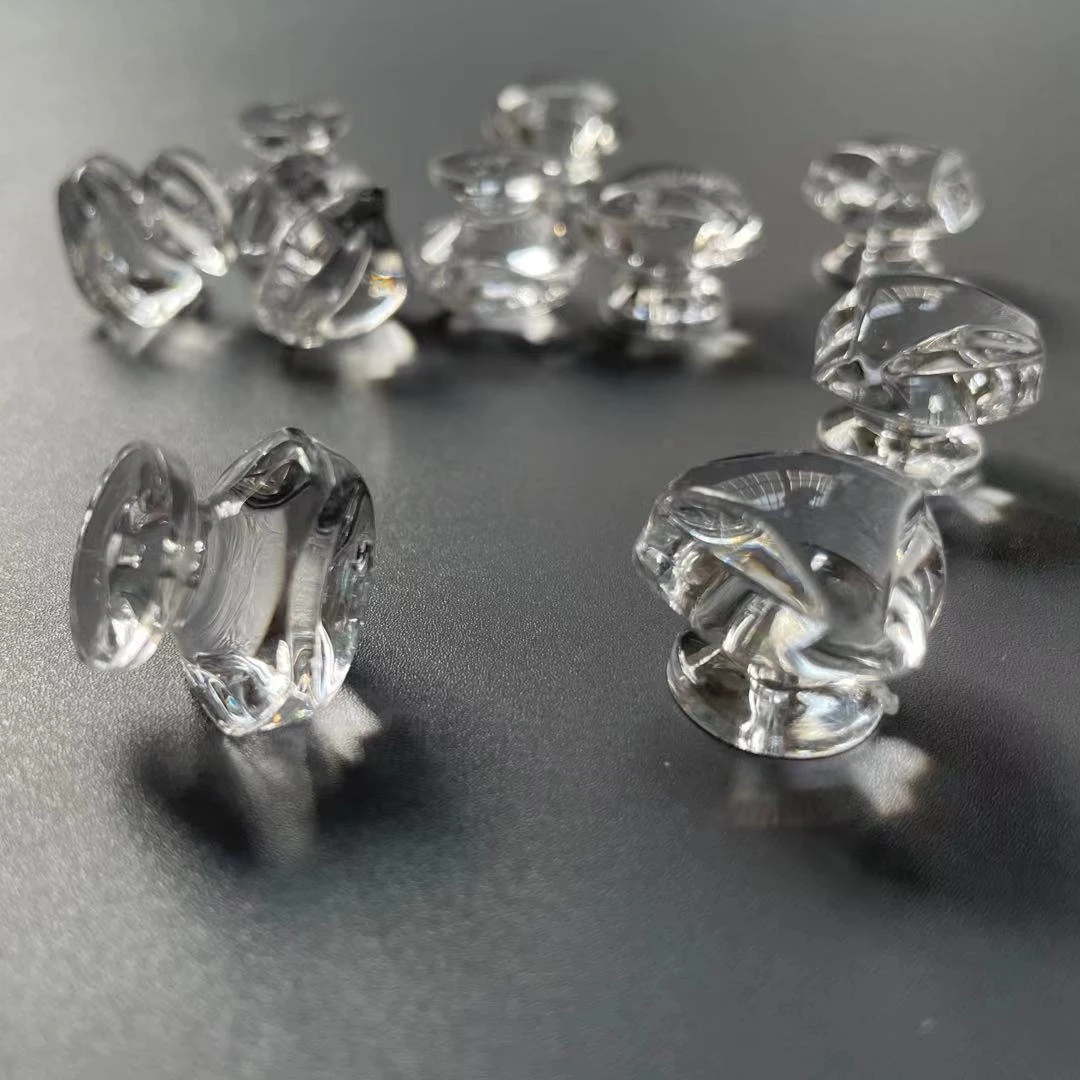 Small Jewelry Box Knob Handle  Clear Acrylic Plastic Cabinet Drawer Knobs Clear Acrylic Triangle Shape Knob