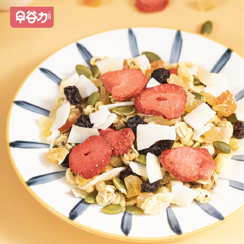 Cereal High Fiber Instant Chia Seed Wheat Oatmeal With Yoghurt Dried Fruit Nut 350g