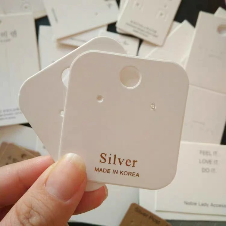 China factory print custom high quality logo earrings card paper hang card