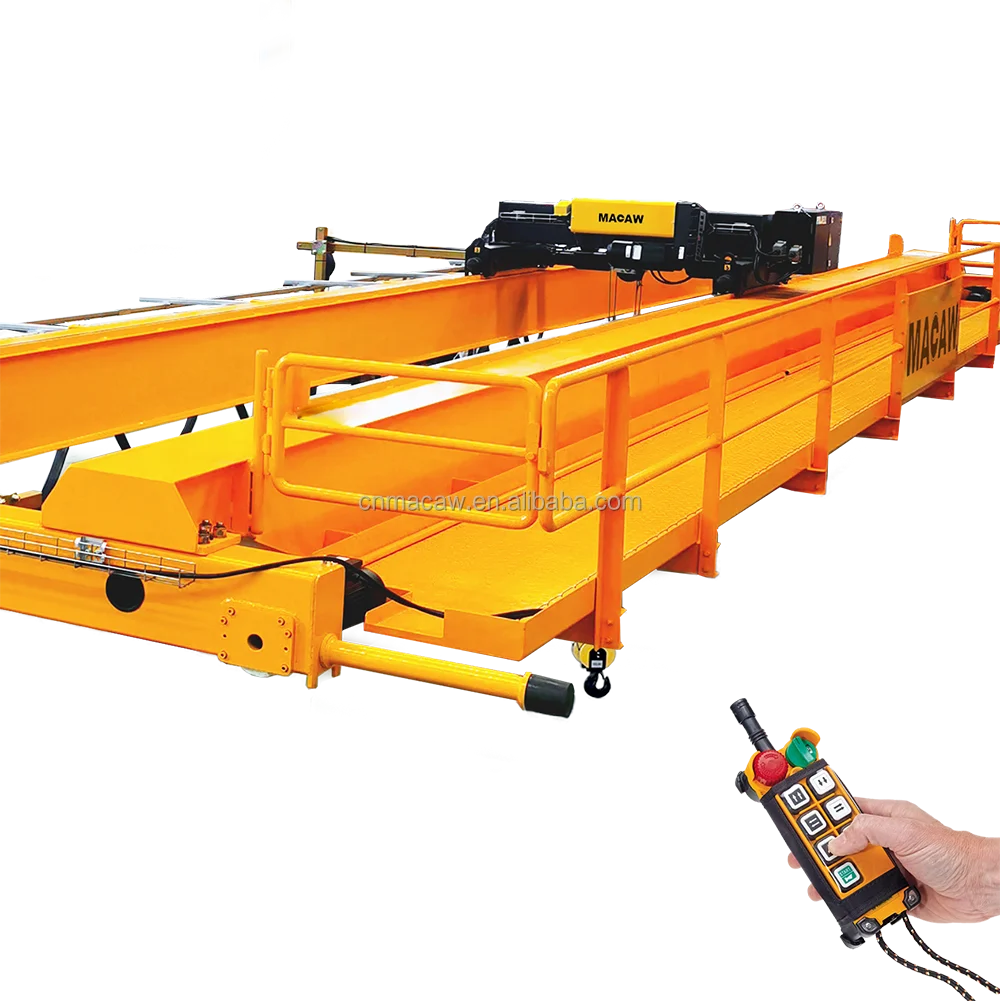 Span 7.5-22.5m europe bridge travelling crane 10 ton Double girder workshop overhead crane for maintenance workshop