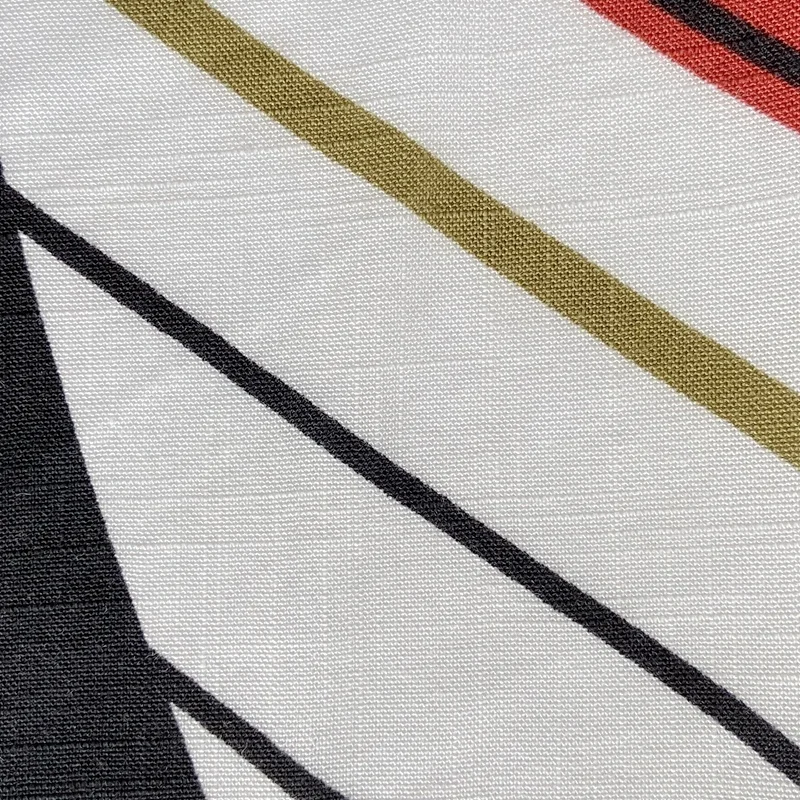 
Rayon slub fabric printed with fashion geometric design for slub shirt fabric 