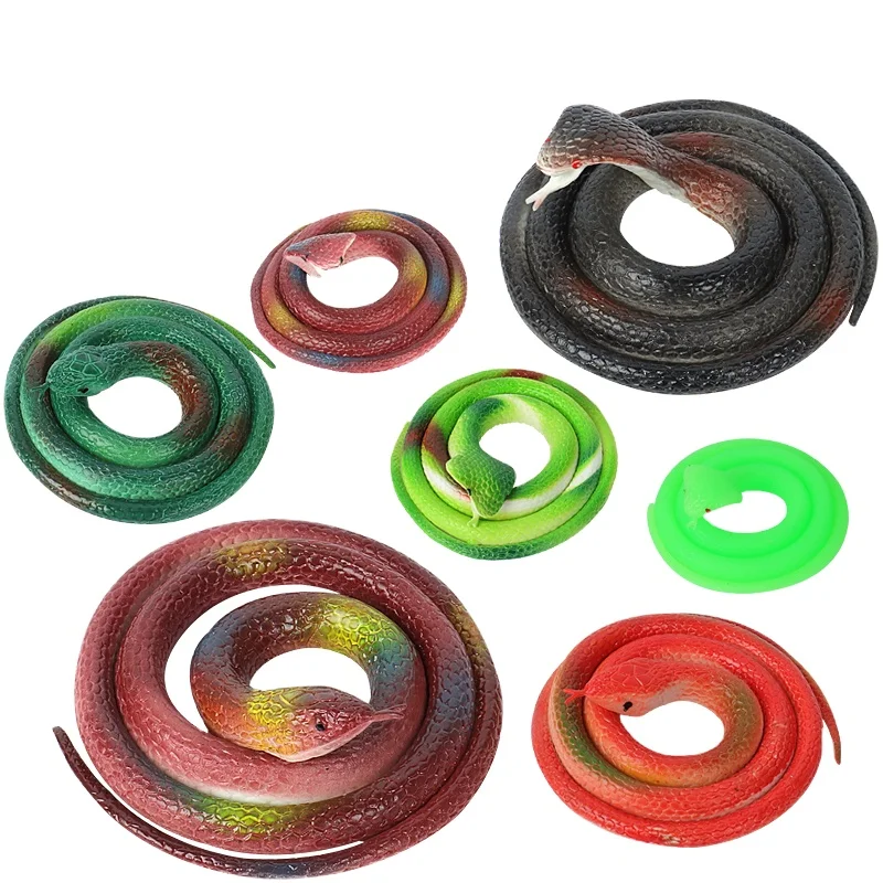 Wholesale Unisex Soft Simulation Snake Toy Hot Rubber Cobra Prank for Children Made of TPR