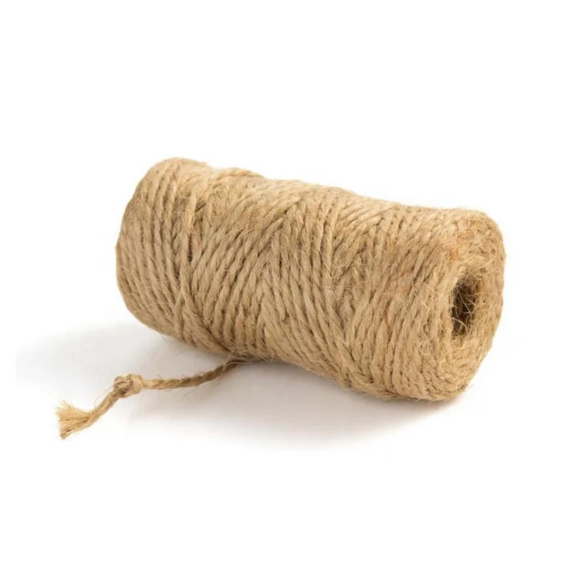 (RIOOP) Natural Sisal Yarn 3 ply Twisted Hemp Cord Manila Twine Jute Rope for DIY Craft and Packing