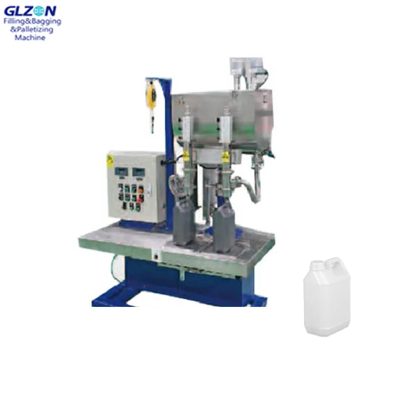 Semi-automatic Double-head Jerry Can Liquid Chemical Fertilizer Corrosive Products Filling Machine