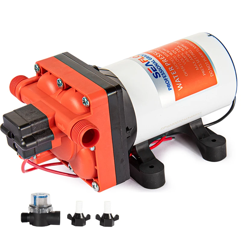 Диафрагменный водяной насос SEAFLO 42 серии 3.0GPM 55PSI 12 вольт электрическая яхта лодка морская RV Караван высокого давления 4 камеры