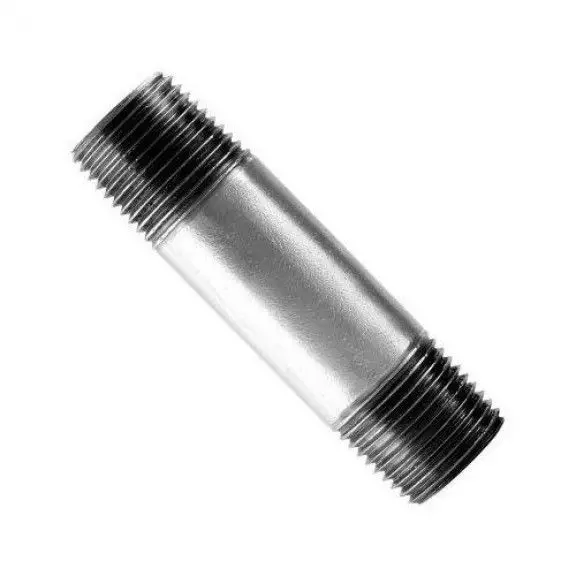 cold galvanized 1 inch 3/8 inch GI barrel nipples for plumbing pipe line