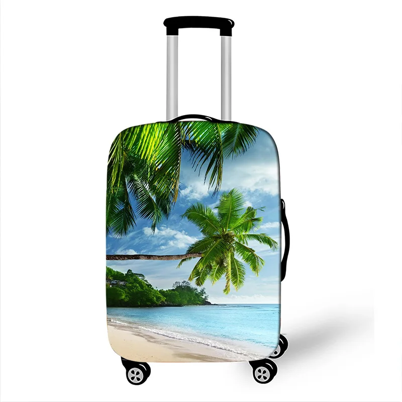 Custom Elastic Polyester Suitcase Cover Protective Machine Washable Luggage Case Cover