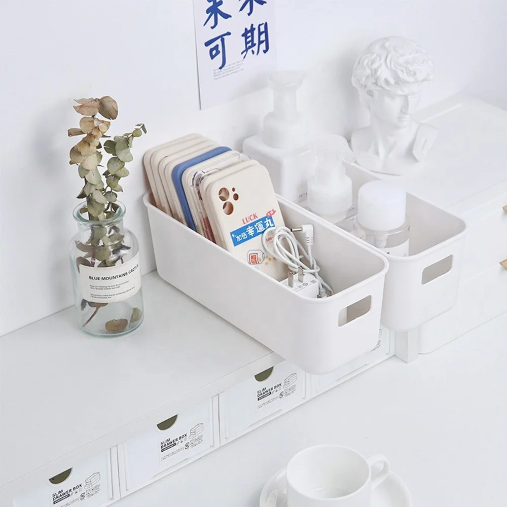 Plastic PP mobile phone case storage box Desktop clutter organizer