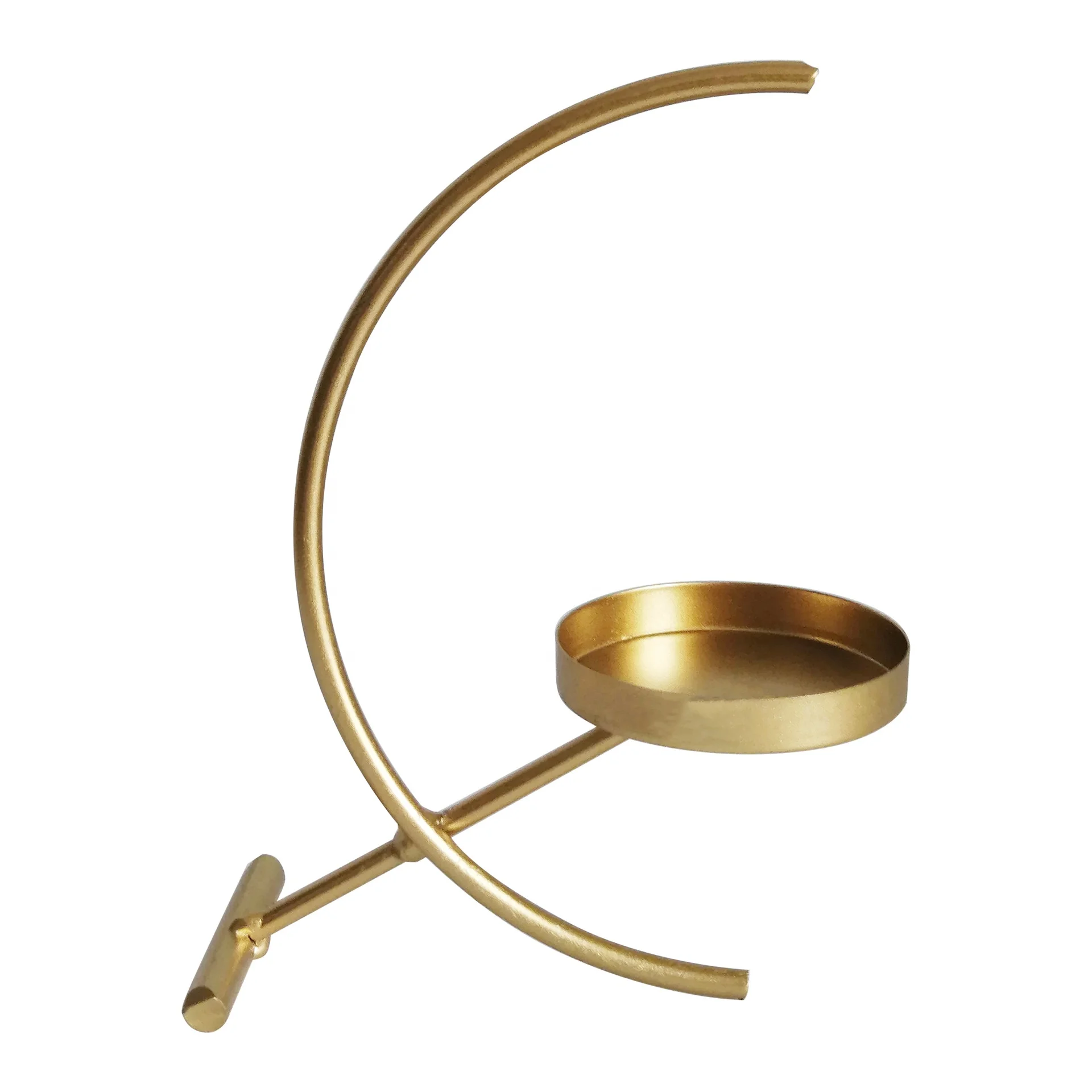 Moon Candleholder Brass Candlestick Copper Candle Holder Metal Candelabrum For Festival