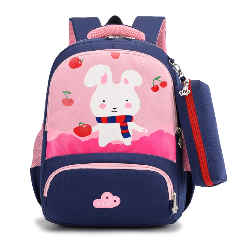 Wholesale Beautiful Printed Kids School Bags Back Pack Pencil Case Bagpack Children Rabbit Backpack