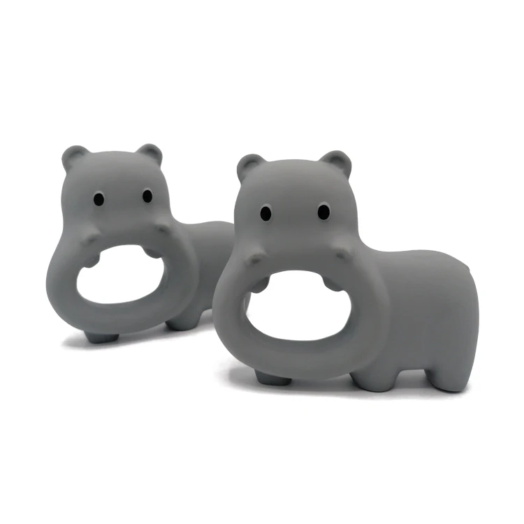 Green Pollution-free Customizable Rubber Hippo Degradable Molar Natural Latex Toys