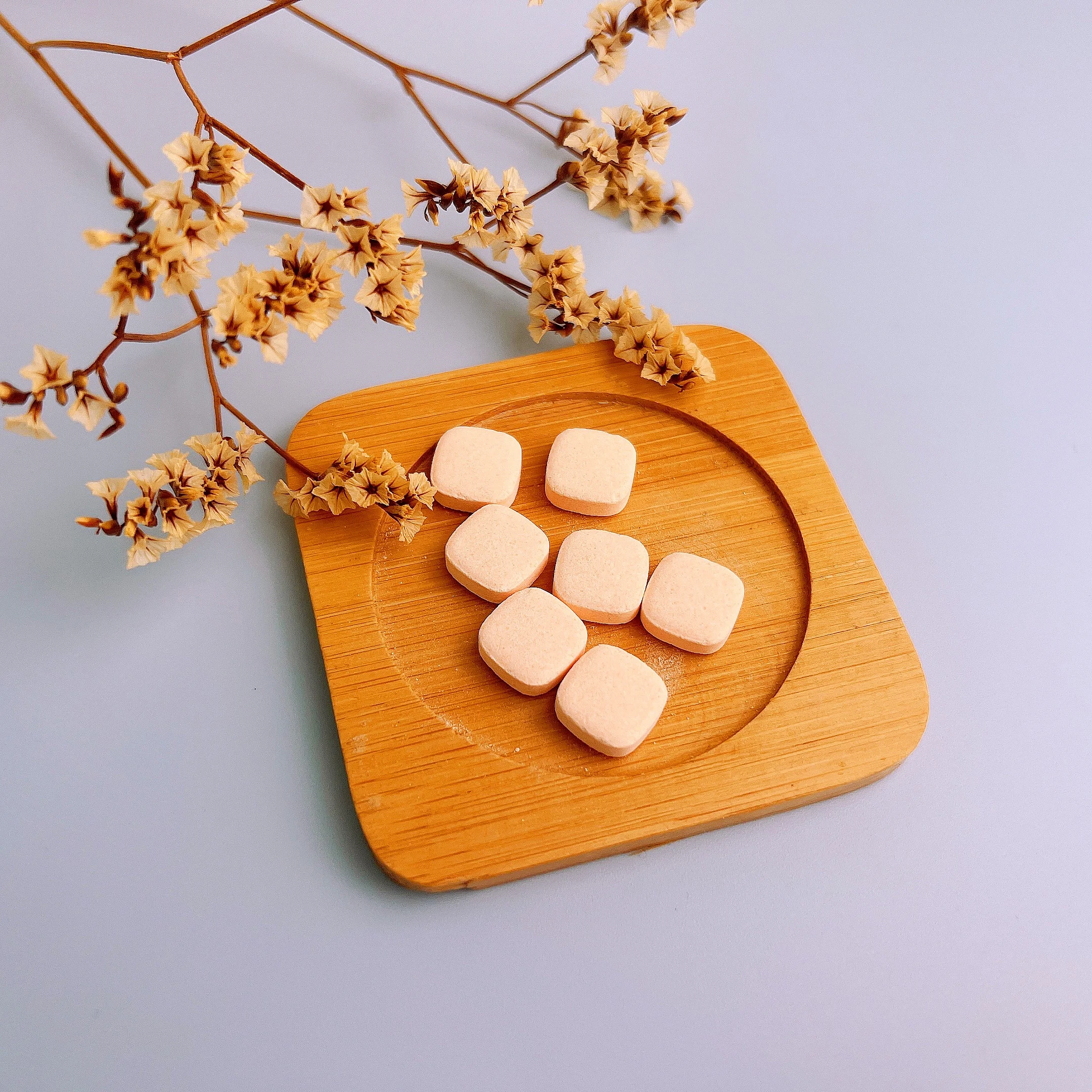 Wholesale Vegan Toothpaste Tablets Caries Prevention Orange Flavored Toothpaste Chewable For Sensitive Tooth