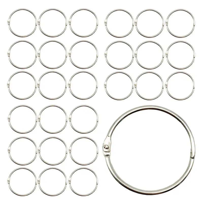 Loose leaf binder rings Hinged bulldog clip loose leaf ring binder clips rings book